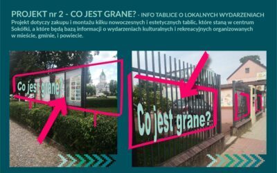 Głosuj na PROJEKT nr 2 – CO JEST GRANE? – INFO TABLICE O LOKALNYCH WYDARZENIACH / Budżet obywatelski