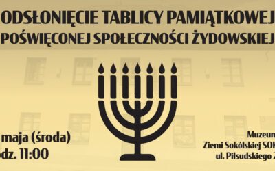 Odsłonięcie tablicy pamiątkowej poświęconej społeczności żydowskiej na fasadzie Muzeum