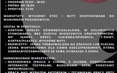 Teatr Fuzja zaprasza na WARSZTATY teatralne