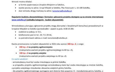 Budżet obywatelski Gminy Sokółka 2026