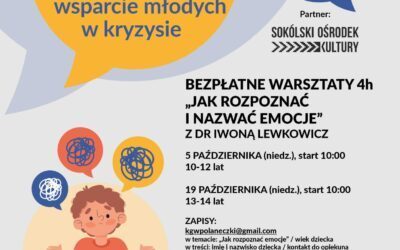 „Jak rozpoznać i nazwać emocje” – ruszyły zapisy na warsztaty proj. „Masz superMOCE wsparcie młodych w kryzysie”