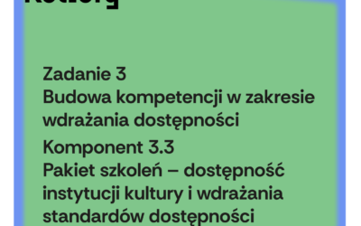 Szkolenie e-learningowe – dostępność w instytucji kultury